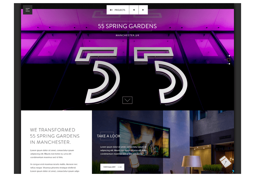 Teropichthiva created the website for construction company ARCO to present their services